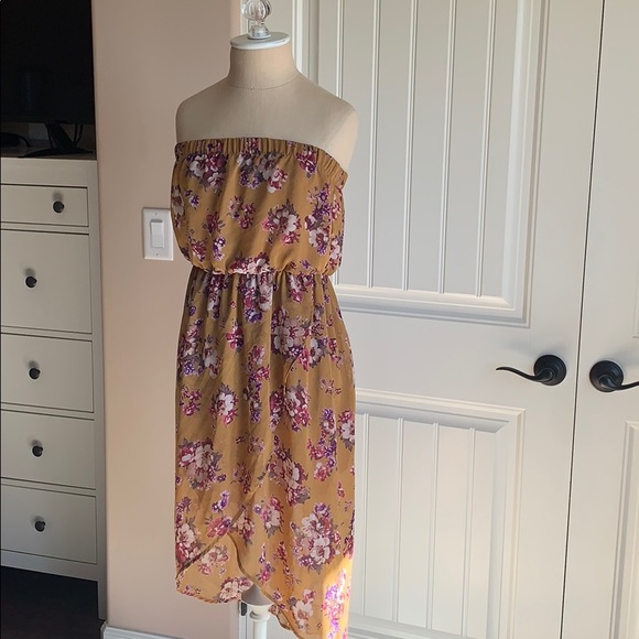 Long Floral Strapless Midi Sun Dress - Picture 2 of 9
